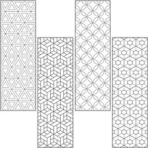 Coloring Book Mark Activity Pack -Geometric Design. PD137-1403