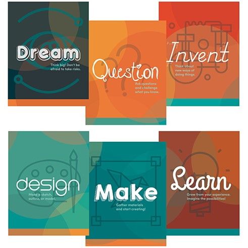 Makerspace Etiquette Mini Poster 6/Set. PD137-2118