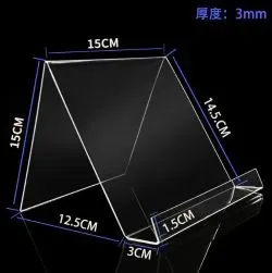 3mm Thick Medium Acrylic Display Easel with Lip. PSP-3