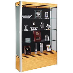 Exhibit Display Glass Cabinet- High Wood Base 15PMTB702-298