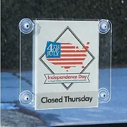 Glass Mount Sign Holder.  PMT149-4479A4