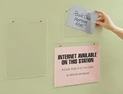 Wall-Mount Sign Holder A4 Vertical Top-loading. PD129-8592