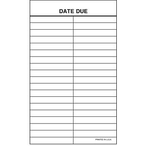 Date Due Slip 2 column- DDS/PSS/2