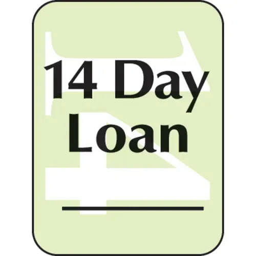 Circulation Labels "14 Day Loan" 500/roll. PD128-0327