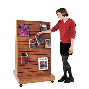 A-Frame Slatwall News Arrival Books Display Rack