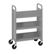 Economical Steel Book Trolley 3 Slopping Shelf Extra Height. 15PMT316-3SH
