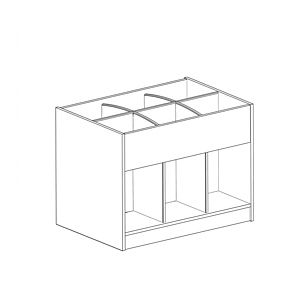 6 Compartments Large Book Browser Cart. 17PMT686-1724 