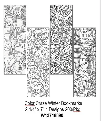 Colour Craze Activity Bookmark 200/pkg. PD137-1889