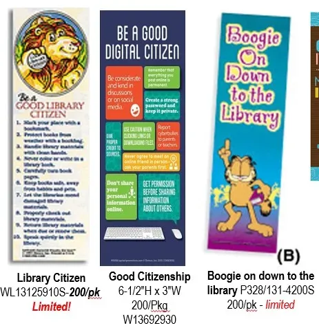 Library Skill Bookmark Limited Stock 200/pkg