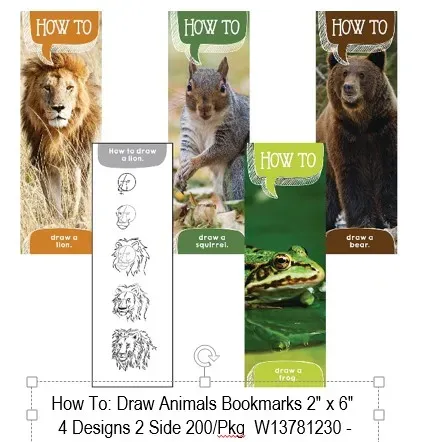 How To Draw Animal Bookmark 200/pkg. PD137-8123