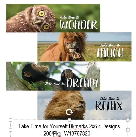 Take Time For Yourself Fun Bookmark 200/pkg. PD137-9782