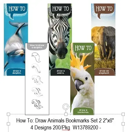 How To Draw Animal Bookmark 200/pkg. PD137-8920
